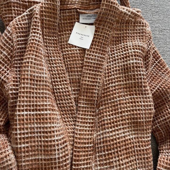 Unisex Luxury Waffle Bath Robe Turkish Cotton Brand Parachute Retails $125 - Picture 4 of 6